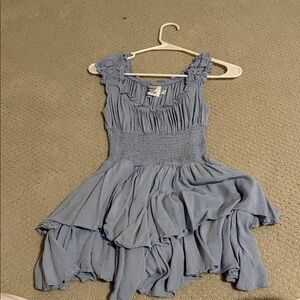 Princess Polly Light Blue Ruffled Dress/romper